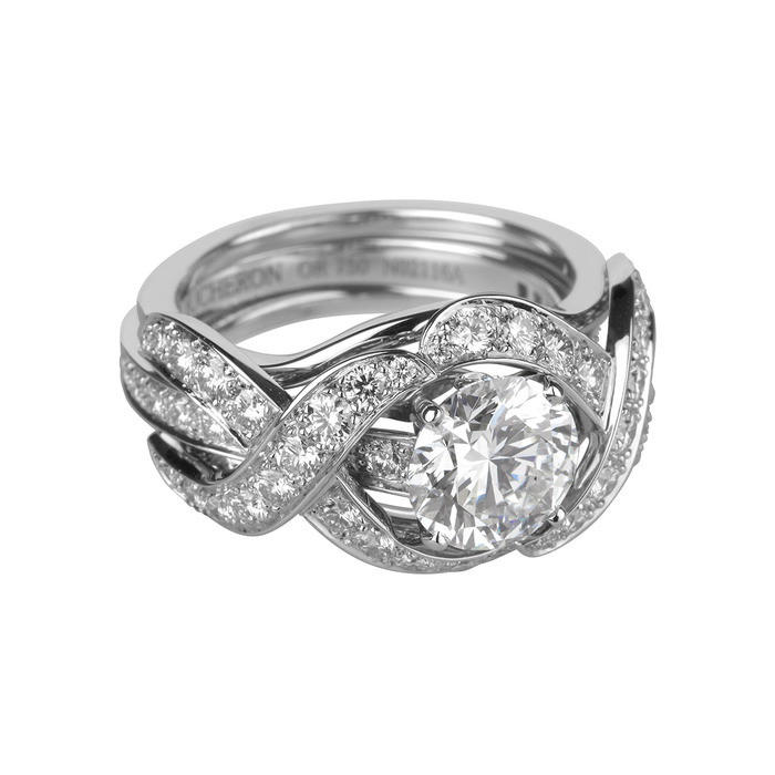 Boucheron Treasure 系列1.63克拉鑽戒。
